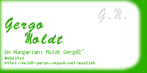 gergo moldt business card